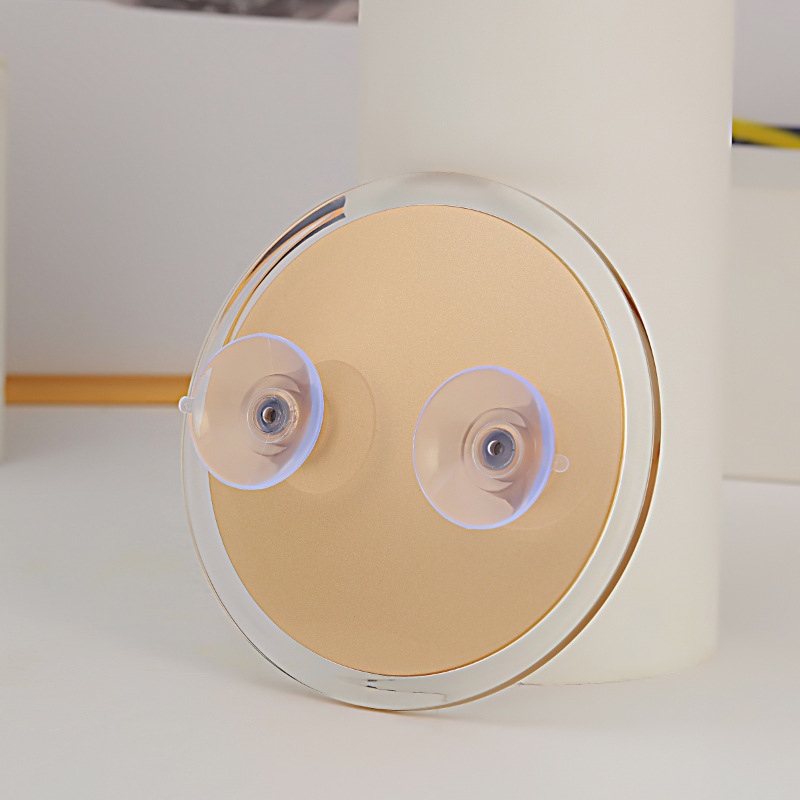 Kozmetičko ogledalo za kupaonicu s 15x povećanjem, okvir od akrila, montaža vakuumskom čašicom bez bušenja, srebrno ogledalo