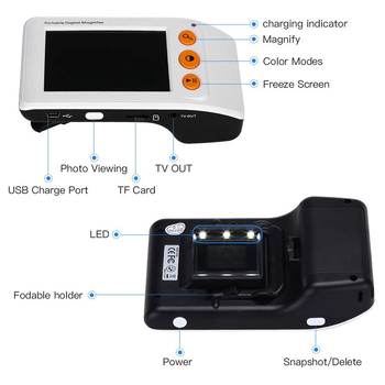 Elektronički pomoćnik za vid za slabovidne — digitalno čitanje, za starije osobe, brend Yishun Hongda, licencirani privatni brend