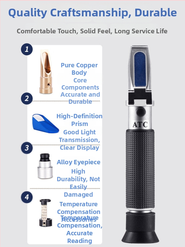 Ručni refraktometar za mjerenje koncentracije rashladne tekućine za rezanje – brend OUSURE/European Element, model QXY, šifra artikla iTte6af*Mxav6r*4KT~*6x8Ql