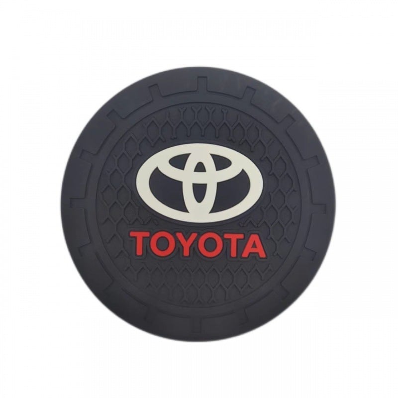 Podmetač za čašu u autu s logom – simpatičan karikaturistički unutarnji dizajn, protuklizan, pretinac za karticu, PVC materijal (Tisak loga; Prilagodba; Marka Karl Lindp)