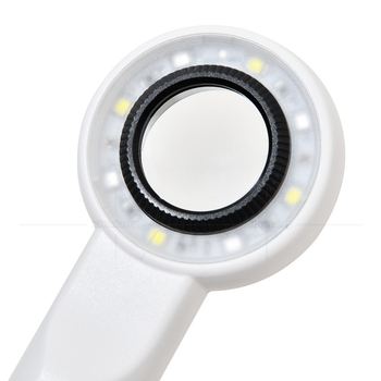 Ručni punjivi povećalo s 8 LED diodama i UV ljubičastim svjetlom, 60× povećanje za čitanje i inspekciju