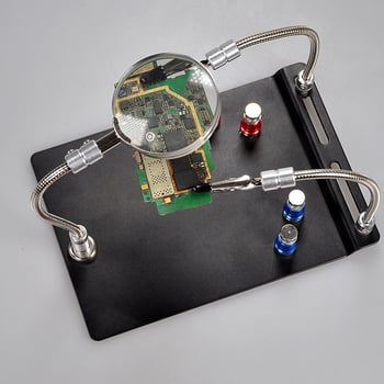 Magnetska stezaljka za PCB s povećalom – Elektronički alat za popravke matičnih ploča