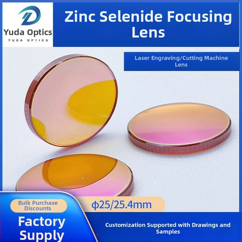 ZnSe fokusovacia šošovka pre CO2 laser, vysokovýkonná, pre gravírovacie a rezacie stroje a infračervené prístroje, Yuda Optical