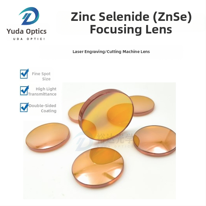 ZnSe fokusovacia šošovka pre CO2 laser, vysokovýkonná, pre gravírovacie a rezacie stroje a infračervené prístroje, Yuda Optical
