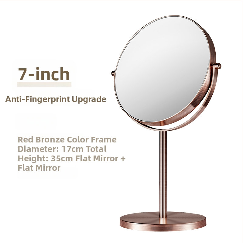 Asztali kétoldalas tükör, keret Pu/PS/PVC, ezüst tükrözésű tükör, autóban használatra, nem elektromos