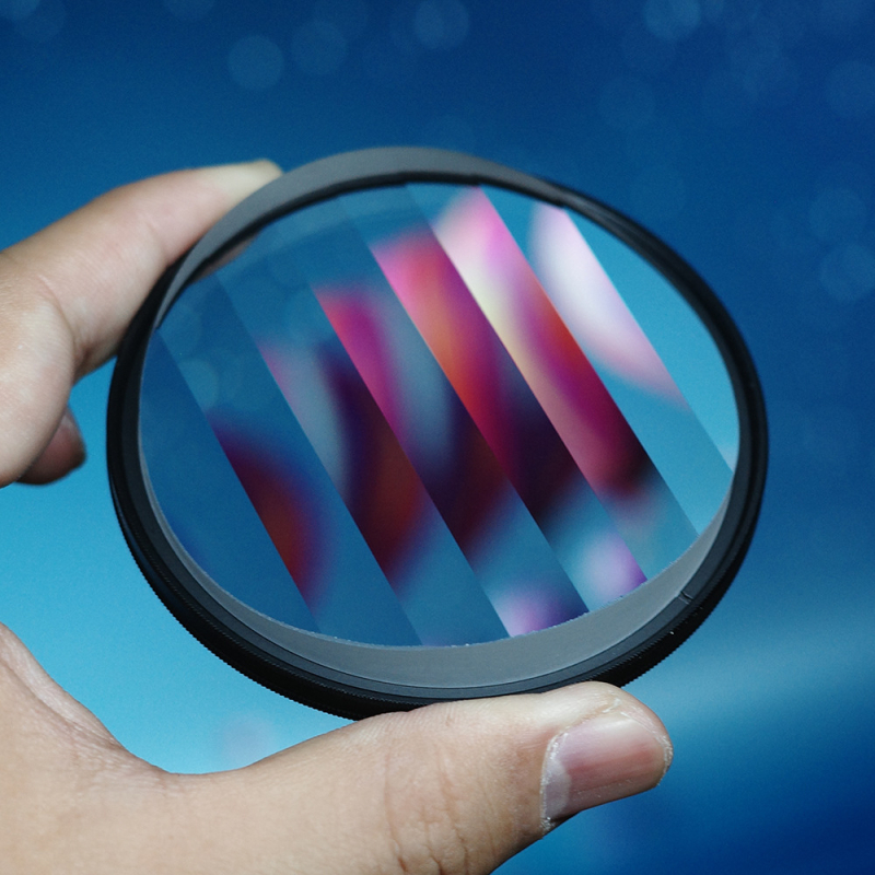 Photographed FF015 Lineáris Üveg Prizma Szűrő DSLR-hez – Split Mirror, Személyre Szabott Rajzok
