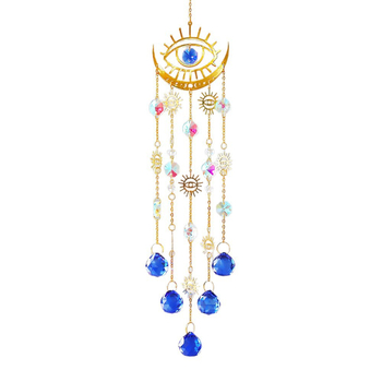 Kristalni boemski sun catcher – Zlo oko – Geometrijski oblik – K9 kristalno staklo, A35 – Moderni minimalistički stil