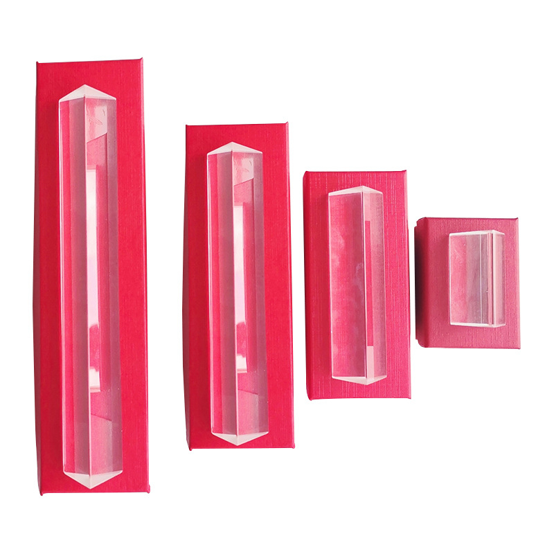 Vzdelávací optický sklenený prizmový set pre optické prístroje s trojuholnou priznou – slnečný zachytávač, v darčekovej krabičke