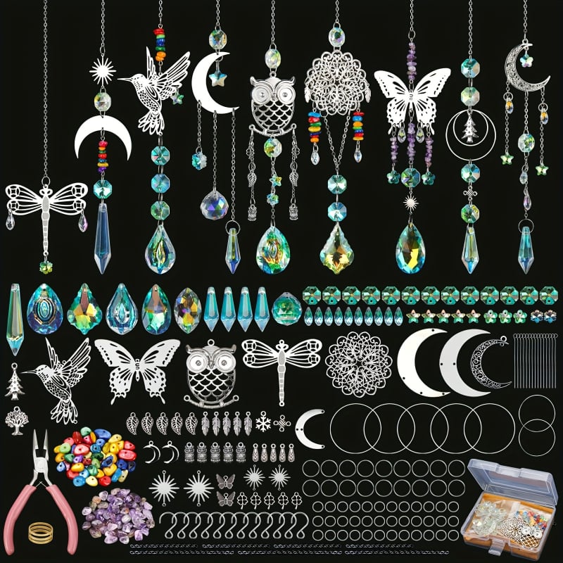 Sun Catcher DIY set — umjetni kristal, geometrijski oblik, plastična kutija, moderni minimalistički stil