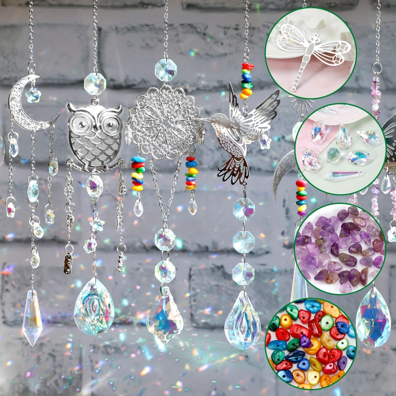 Sun Catcher DIY set — umjetni kristal, geometrijski oblik, plastična kutija, moderni minimalistički stil