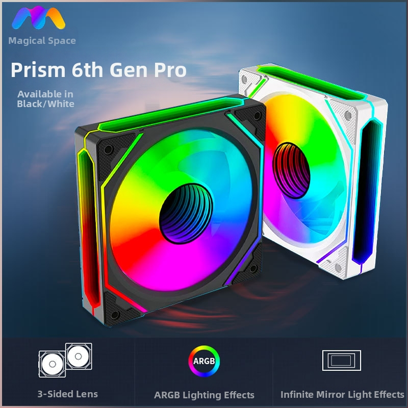 Chladiaci ventil do skrine PC s ARGB osvetlením, PWM synchronizované ovládanie, inteligentná regulácia teploty, hydraulické ložisko, vzduchové chladenie