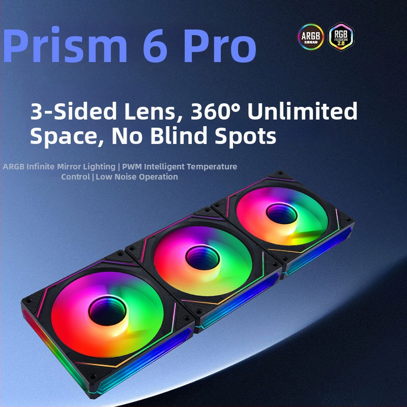 Chladiaci ventil do skrine PC s ARGB osvetlením, PWM synchronizované ovládanie, inteligentná regulácia teploty, hydraulické ložisko, vzduchové chladenie