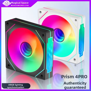 Ventilator kućišta Prism 4Pro, ARGB sinkronizacija osvjetljenja, hidrauličko ležaje, 1200 RPM, buka 18–20 dBA