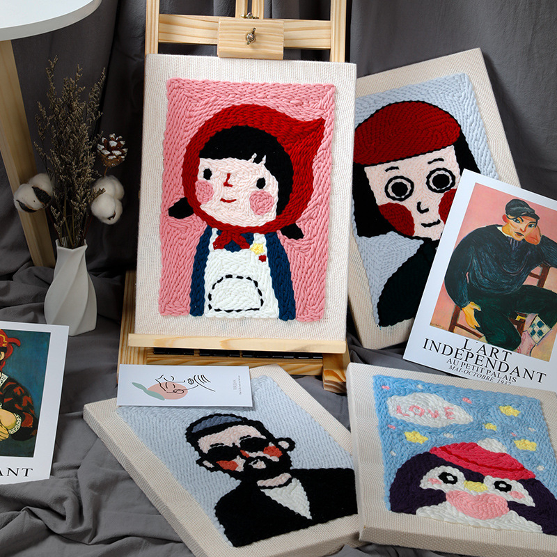 Σετ κεντήματος σταυρού - βαμβατικό υλικό, μοτίβα χαρακτήρων, μοντέρνο μινιμαλιστικό στυλ, άλλες τεχνικές κεντήματος