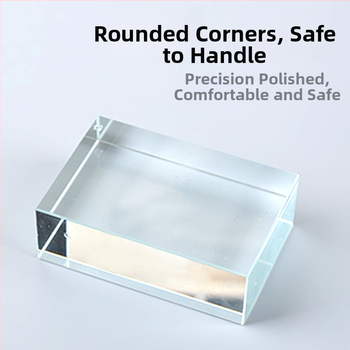 Set de lentile optice pentru fizică, gimnaziu: lentile dreptunghiulare și lentile prismă; brand Guofu Crystal; potrivit pentru instrumente optice; cu licență pentru etichetare privată