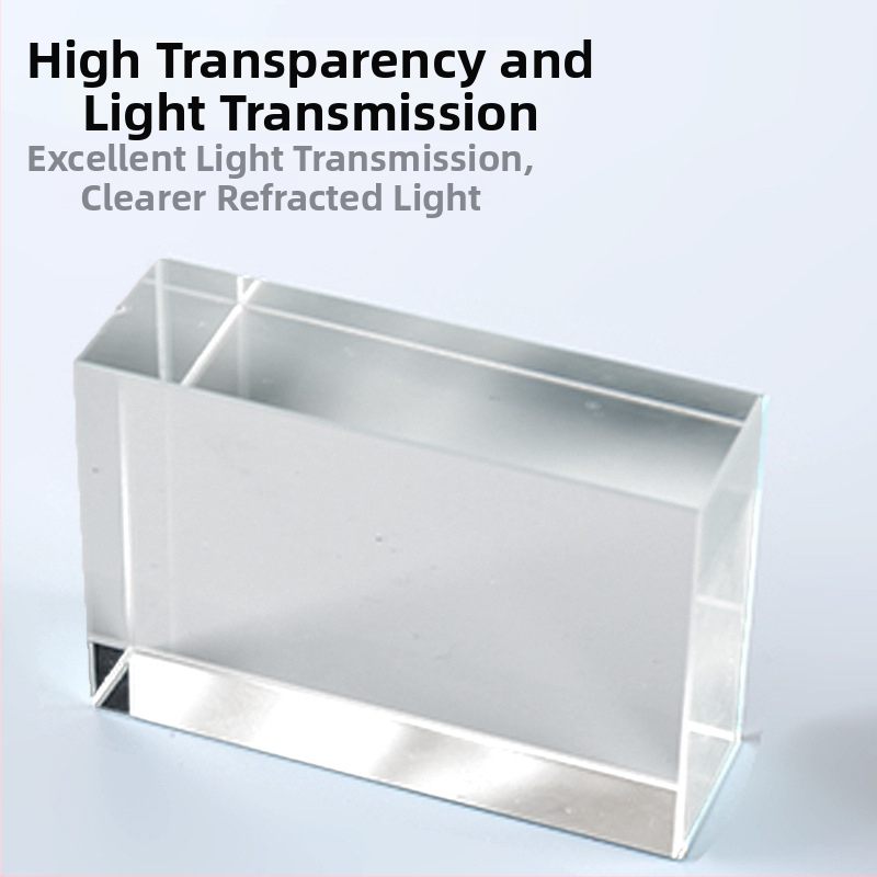 Set de lentile optice pentru fizică, gimnaziu: lentile dreptunghiulare și lentile prismă; brand Guofu Crystal; potrivit pentru instrumente optice; cu licență pentru etichetare privată