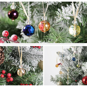 12-dijelna multicolor kristalna kugla za ukrase - staklena prizma, mini kristalni privjesci, Lori brand, osvjetljenje, kartonsko pakiranje, moderni minimalistički stil