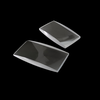 Pravokutna povećavajuća leća, ultra bijelo staklo, bikonveksna i planokonveksna optika