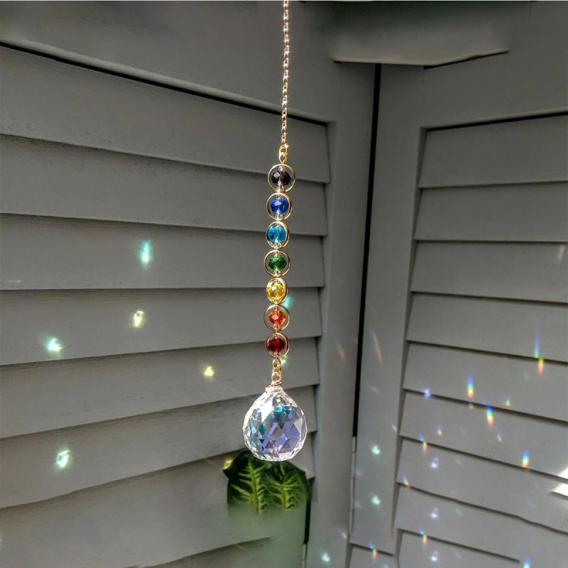 Duha-prizma sun catcher – kristalna geometrijska dekoracija, modernan minimalistički dizajn, poklon