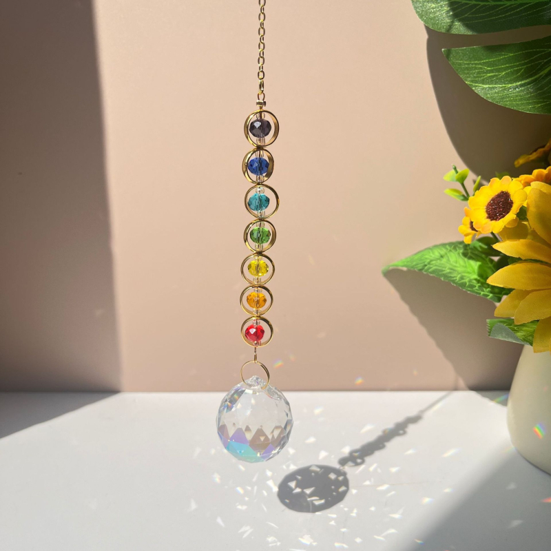 Duha-prizma sun catcher – kristalna geometrijska dekoracija, modernan minimalistički dizajn, poklon