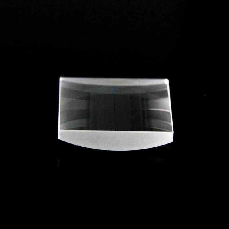 Lentilă cilindrică plan-convex, tip pătrat, model PT-002, neacoperită, pentru instrumente optice