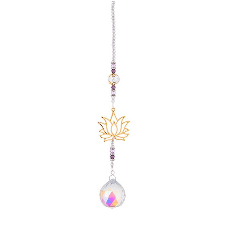Kristalni sun catcher privjesak - K9 kristal, geometrijski oblik, dizajn s prismom kuglicom, ambalaža OPP vrećica, moderni minimalistički stil