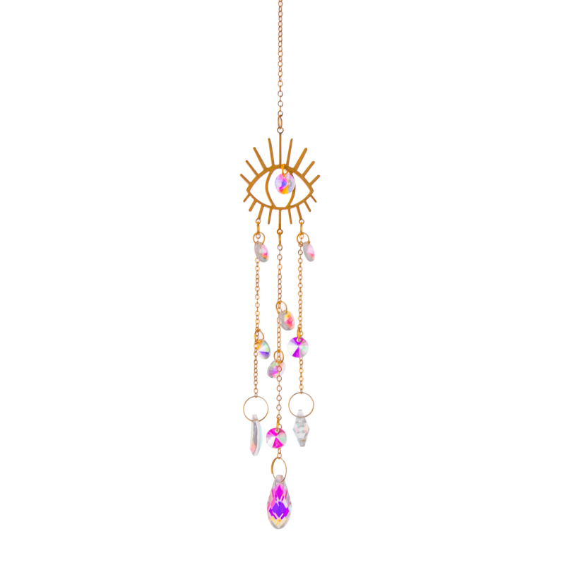 Kristalni sun catcher privjesak - K9 kristal, geometrijski oblik, dizajn s prismom kuglicom, ambalaža OPP vrećica, moderni minimalistički stil