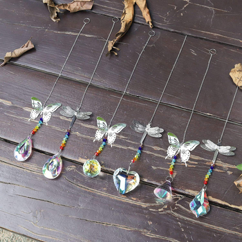 Sun catcher s kristalnom kuglom i prizmom za prozor – moderni minimalistički dizajn, 200 g, PP vrećica pakiranje, materijal kristal