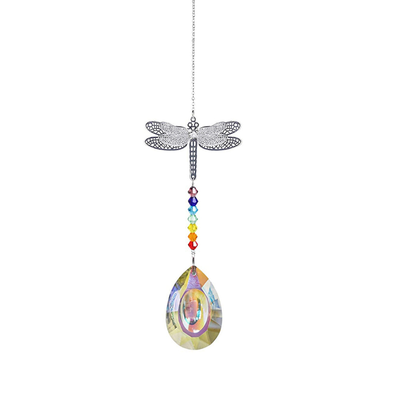 Sun catcher s kristalnom kuglom i prizmom za prozor – moderni minimalistički dizajn, 200 g, PP vrećica pakiranje, materijal kristal
