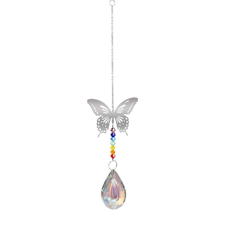Sun catcher s kristalnom kuglom i prizmom za prozor – moderni minimalistički dizajn, 200 g, PP vrećica pakiranje, materijal kristal