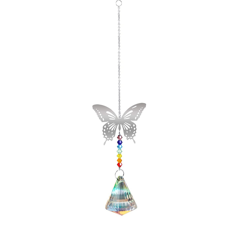 Sun catcher s kristalnom kuglom i prizmom za prozor – moderni minimalistički dizajn, 200 g, PP vrećica pakiranje, materijal kristal
