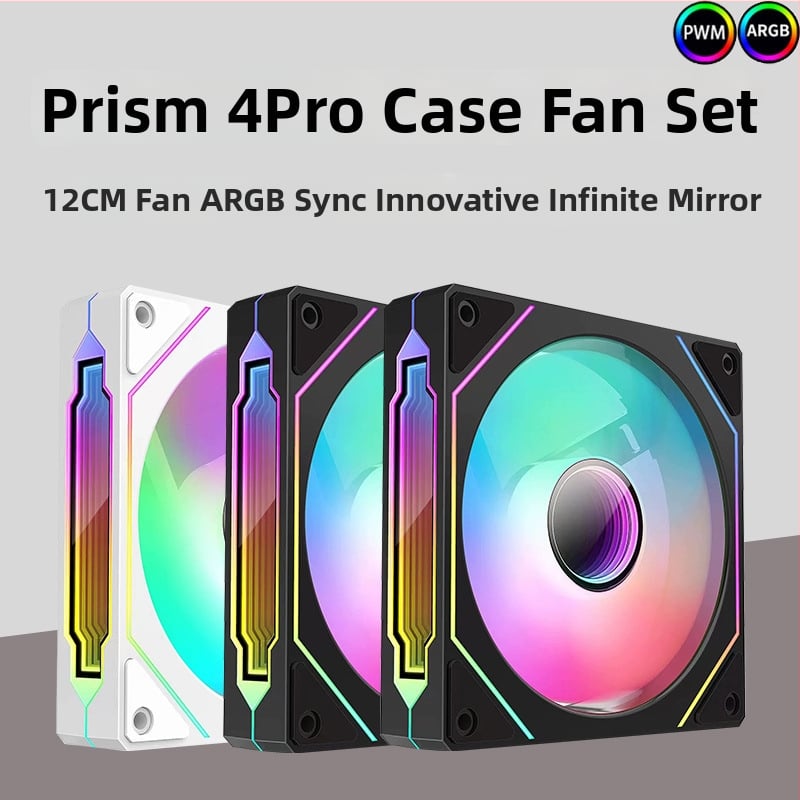 Prism 4Pro ventilator za kućište – ARGB osvjetljenje sa sinkronizacijom, PWM upravljanje, hidraulički ležaj, zračno hlađenje, 600–1650 RPM