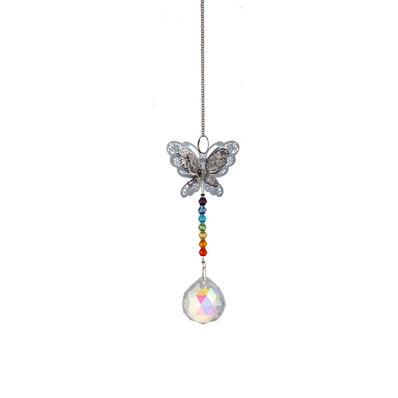 Suncatcher Kristalna Prizma za Prozor s Privjeskom Leptir-Anđeo, 250 g, Moderan Minimalistički Stil