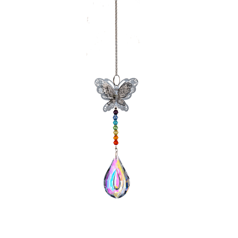 Suncatcher Kristalna Prizma za Prozor s Privjeskom Leptir-Anđeo, 250 g, Moderan Minimalistički Stil