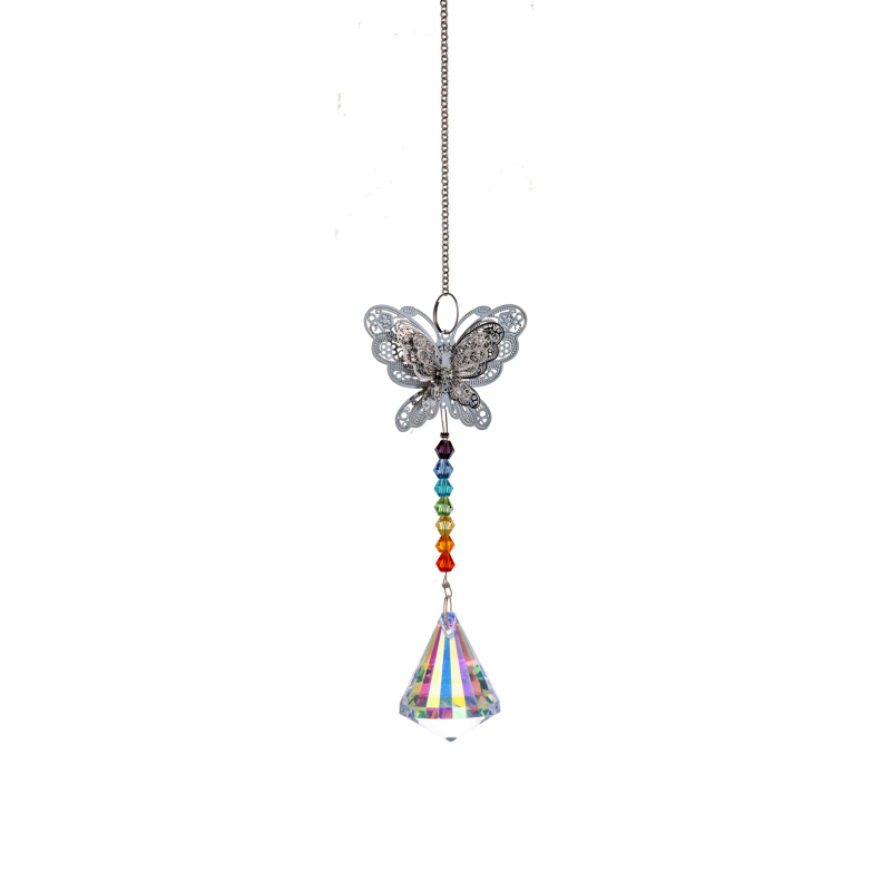 Suncatcher Kristalna Prizma za Prozor s Privjeskom Leptir-Anđeo, 250 g, Moderan Minimalistički Stil