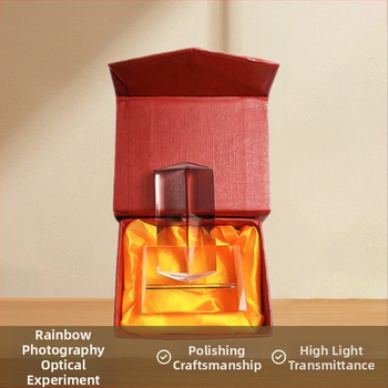 Prismă optic cu lentilă din sticlă K9, focalizare — prismă de cristal cu efect curcubeu pentru experimente optice și fotografie (Originea: Zhejiang)