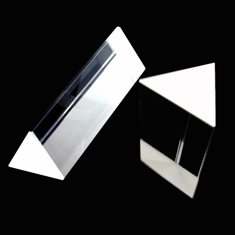 Prismă optic cu lentilă din sticlă K9, focalizare — prismă de cristal cu efect curcubeu pentru experimente optice și fotografie (Originea: Zhejiang)