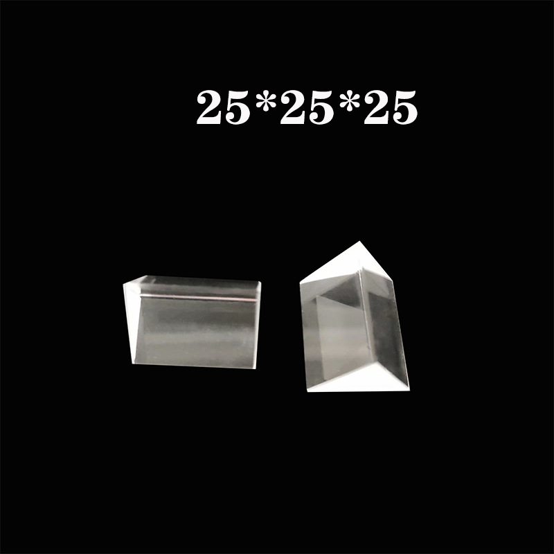 Prismă optic cu lentilă din sticlă K9, focalizare — prismă de cristal cu efect curcubeu pentru experimente optice și fotografie (Originea: Zhejiang)