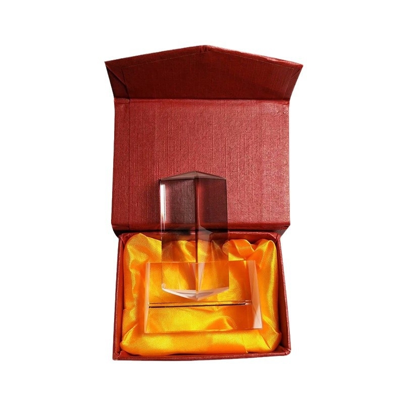 Prismă optic cu lentilă din sticlă K9, focalizare — prismă de cristal cu efect curcubeu pentru experimente optice și fotografie (Originea: Zhejiang)