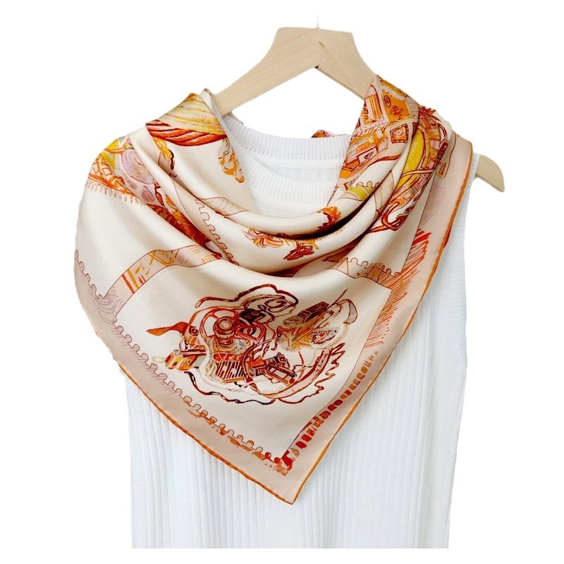 Mu Si Ke selyem Twill négyszögletes sál, 14 momme, nehéz selyem, 100% selyem, meleg, napvédő és porvédelem, tavasz-őszi