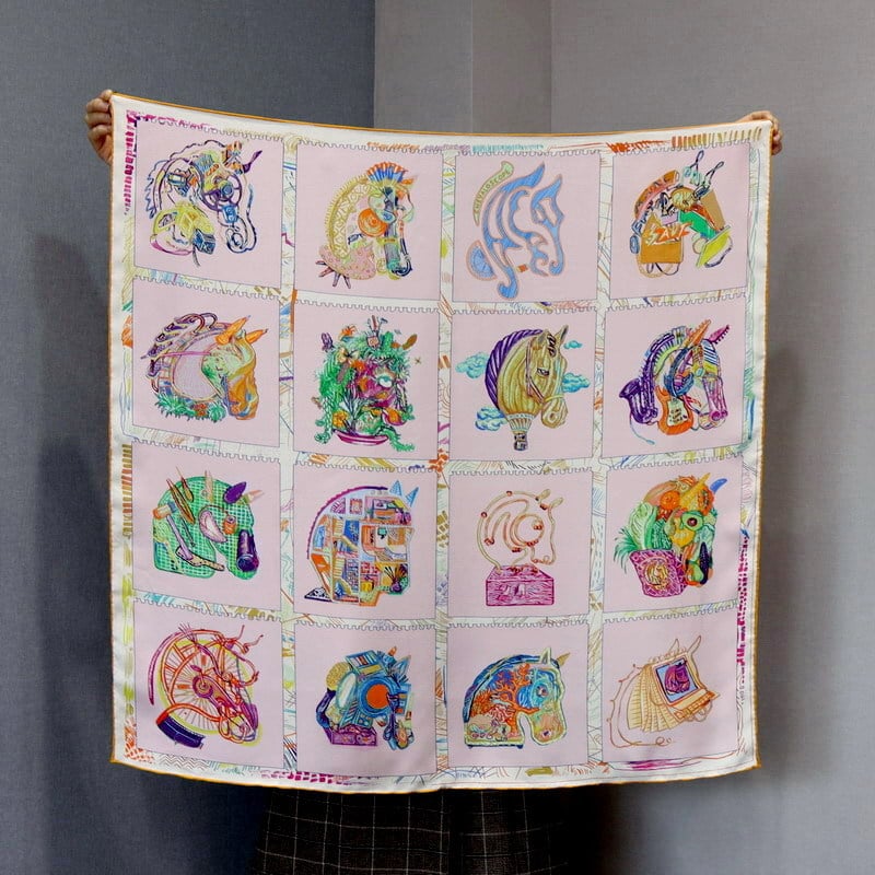 Mu Si Ke selyem Twill négyszögletes sál, 14 momme, nehéz selyem, 100% selyem, meleg, napvédő és porvédelem, tavasz-őszi