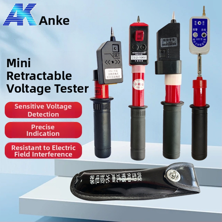 Anke vreckový elektroskop – skladateľný teleskopický dizajn, zvukovo-svetelná signalizácia, meranie vysokého a nízkeho napätia