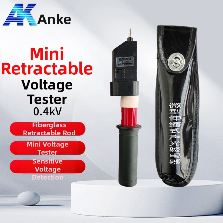 Anke vreckový elektroskop – skladateľný teleskopický dizajn, zvukovo-svetelná signalizácia, meranie vysokého a nízkeho napätia