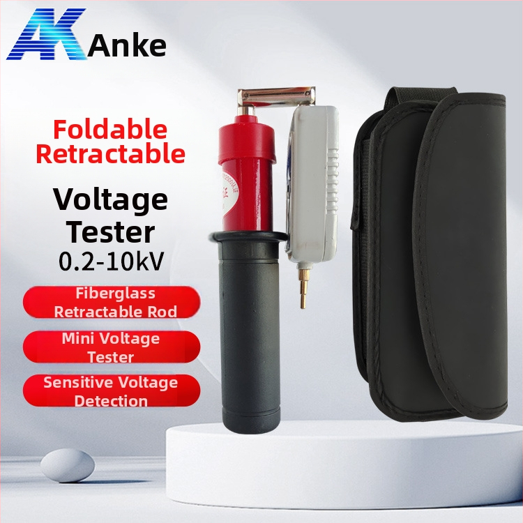 Anke vreckový elektroskop – skladateľný teleskopický dizajn, zvukovo-svetelná signalizácia, meranie vysokého a nízkeho napätia