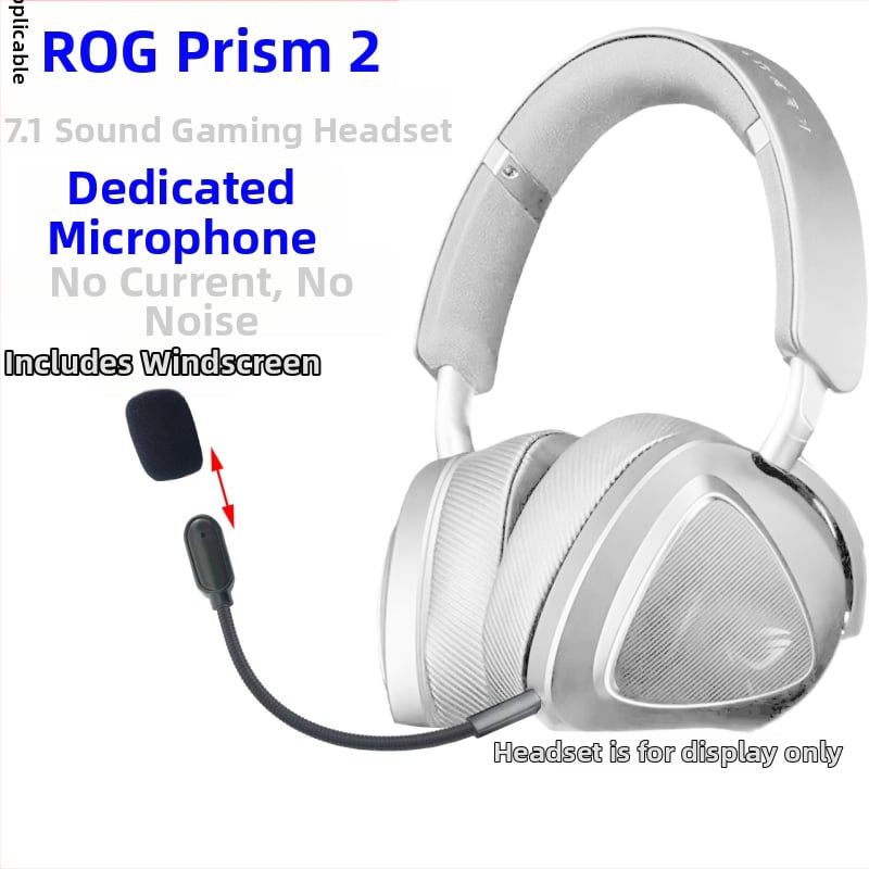 ASUS ROG Prism 2 mängukõrvaklappide mikrofon – mürasummutusega mikrofon, boomvarras, 3,5 mm, 20–20000 Hz, 32 Ω, 110 dB