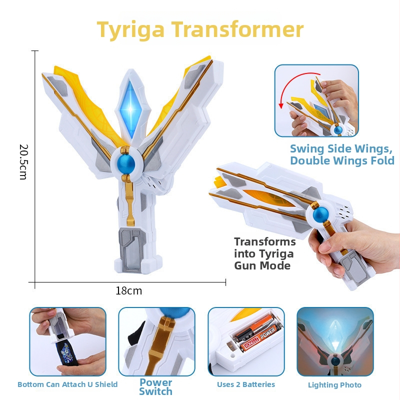 Teliga Transformer Hračky: Divine Light Stick DX, Spark Prism Prsteň, Pás na Ukladanie Kľúčov pre Rameno (Plast; Hudobná Funkcia; Viacúčelový)