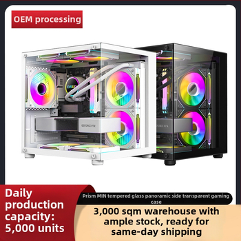 Prism mini stolná počítačová skriňa, SECC platňa, MicroATX kompatibilita, USB 3.0 predný port, zvislý dizajn, poloha zdroja dole