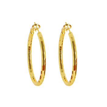 Réz fülbevalók geometriás mintázattal, elektroplatolt felület, etno retro stílus