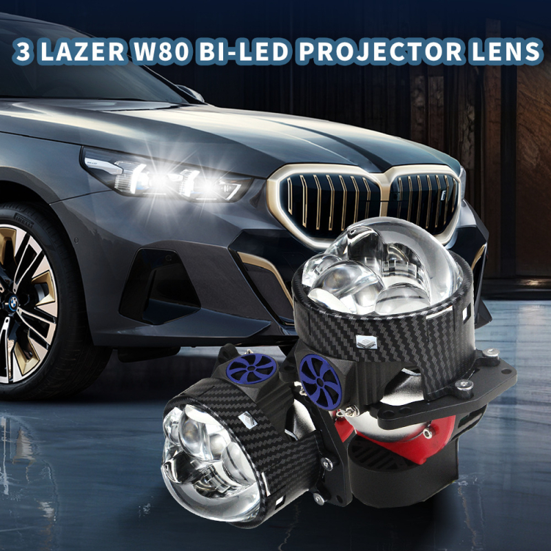 LED leća za auto farove – 80W, 12V, 3A, 12000 lm, reflektor, model 165