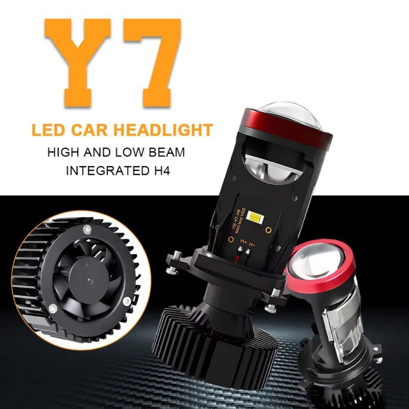 Automobilska LED svjetla Y7D, H4 leća, integrirani visoki i niski snop, dvostruko svjetlo, 90W, 18000LM, 12V, vijek trajanja 50.000h, univerzalna kompatibilnost